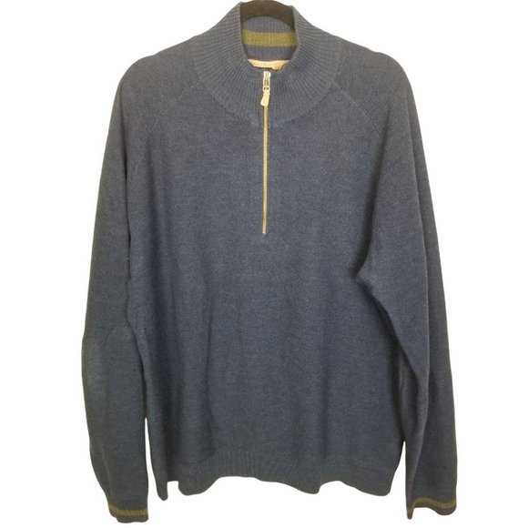 Smartwool Mens XL Blue 100% Merino Wool Sweater 1/